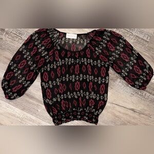 Women's 3/4 Sleeve Chiffon Shirt Size Medium Brand-Panhandle Slim